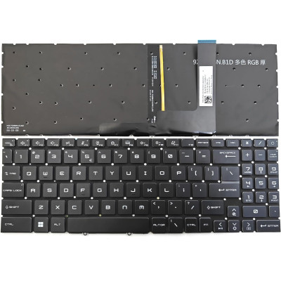 MSI Katana GF66 GF76 Pulse GL76 GL66 Stealth GS77 MS-17L3 MS-1584 MS-1583 black RGB backlit US keyboard MSI Katana GF66 GF76 Pulse GL76 GL66 Stealth GS77 MS-17L3 MS-1584 MS-1583 black RGB backlit US keyboard
