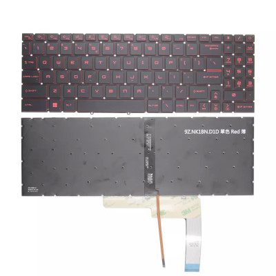 MSI Katana 17 B11U, B11UCX, MS-17L2, red backlit US keyboard MSI Katana 17 B11U, B11UCX, MS-17L2, red backlit US keyboard