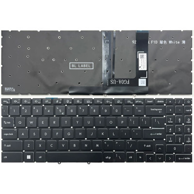 MSI Modern 15, B11M, B12H, B5M, B7M, white backlit US keyboard