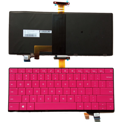 Keyboard Microsoft Surface Pro 1 Pro 2 red backlit US